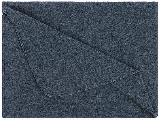 STEINER 1888 Wolldecke - Plaid Sophia 145x190cm Atlantik dunkelblau EG