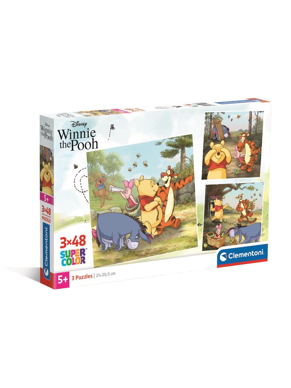 Clementoni Puzzle Square - Disney Winnie the Pooh, 3x48 br 2D Puzzles