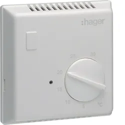 Hager Raumthermostat,Bimetall,m.Schließer+LED