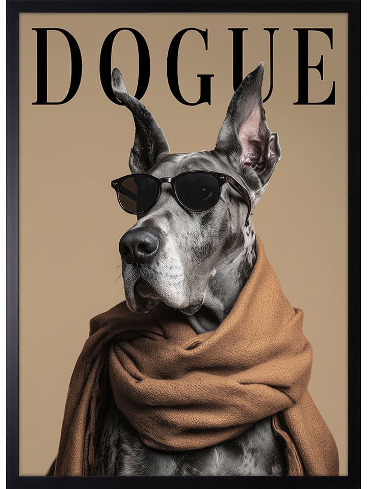 Ars Longa Gerahmter Kunstdruck "Dogle Gentleman" - (L)70 x (B)50 cm - onesize