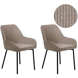 ESSZIMMERSTUHL 2er-Set Beige Loverna