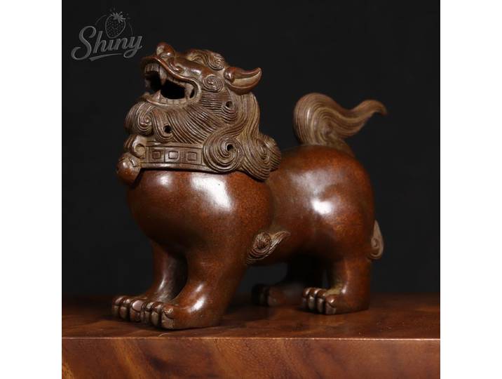 Brûleur d'encens Kirin en Bronze, Design en cuivre Vintage, Style tibétain, artisanat, décorations pour la maison, ornements de salle de Yoga Kung Fu