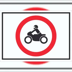 HB-Druck Schild Verbot Krafträder Symbol A3 (297x420mm)