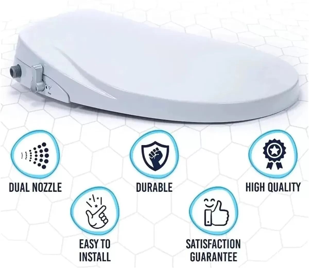 INF O-Form Smart Bidet Toilettensitz - Nicht elektrisch, 3/8 Europäischer Standard
