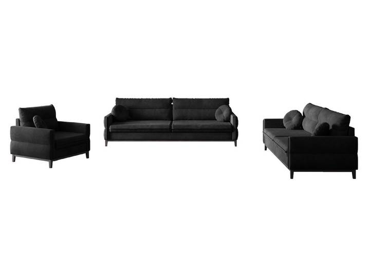 MOEBLO Polstergarnitur ESTELA 3+2+1, (Stoff Samt (Velour) Glamour Wohnlandschaft Sofa Couch Garnitur, Polstermöbel-Set Ohrensofa 3 Sitzer, 2 Sitzer und Sessel)