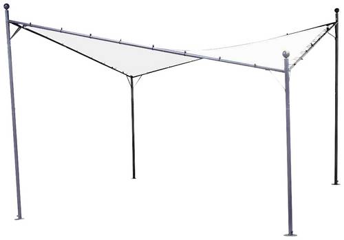 Siena Garden 120399 Berlino Pavillon 400x400cm Gestell aus Stahl, anthrazit, Bezug aus Polyester, 250g/m² in weiß