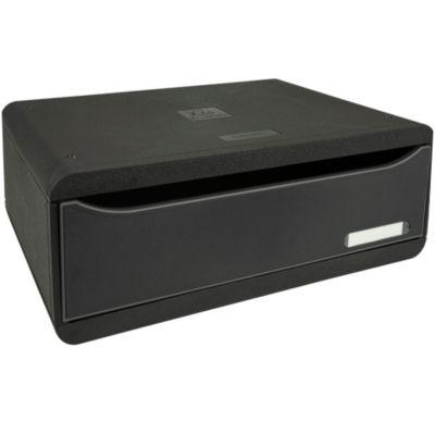 Exacompta Toolbox schwarz, Ablagemodul mit 1 Schublade & Etikettenhaltern, Querformat 270 mm tief, stapelbar, 25 Jahre Garantie