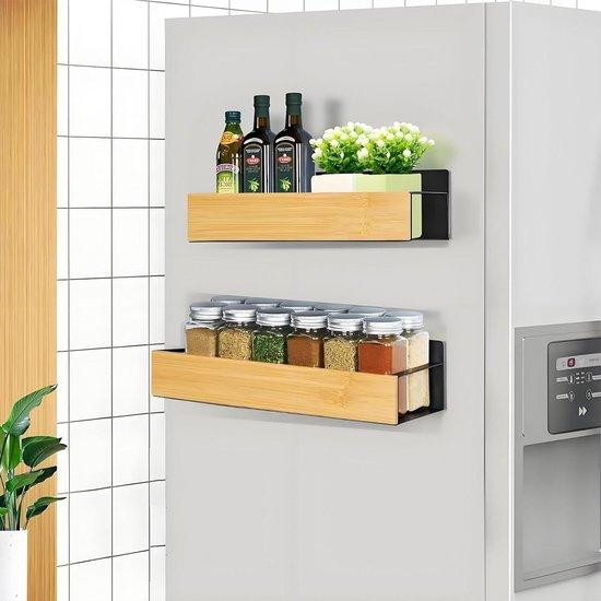 Magnetische Kruidenrekjes - Koelkast Organizer - 2 Stuks - Zwart
