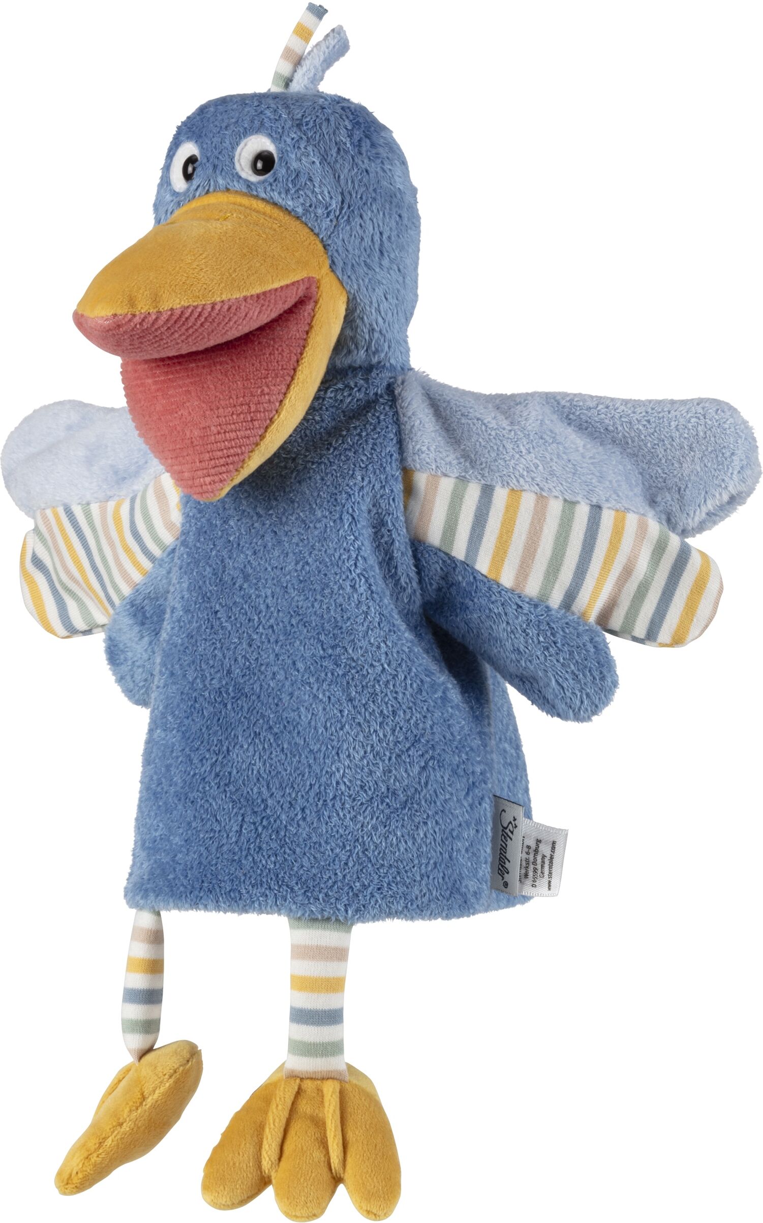 Puppentheater STERNTALER "Handpuppe Vogel", blau (jeans), Puppen, Kinder, Puppentheater
