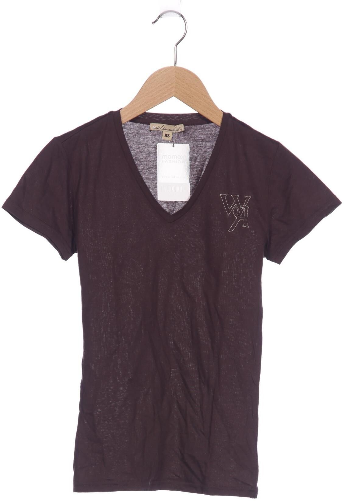 William Rast Damen T-Shirt, Braun, Gr. XS, Baumwolle - Second Hand