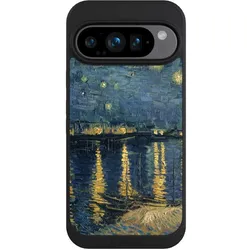 Nivocase Handyhülle für Google Pixel 9 Pro Hülle NIVOpure Case Schwarz Kunst Malerei (Google Pixel 9 Pro), Smartphone Hülle, Schwarz