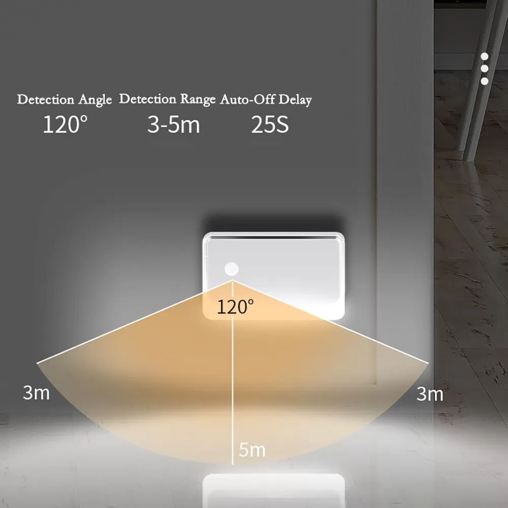 INF Magnetische Sensor Korridor Nachtlicht 3er-Pack - Warmweiß, Bewegungsaktiviert