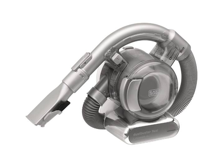 BLACK + DECKER Akku-Handstaubsauger Dustbuster Flexi Silberfarben , silber (silberfarben), Akkusauger, Akku-Handstaubsauger