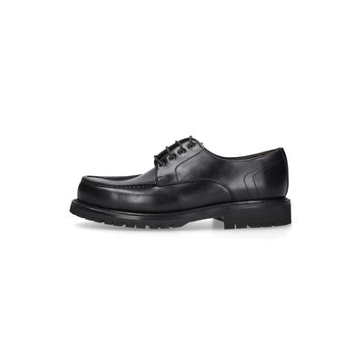 Schnürschuh HENRY STEVENS "Harry N", Herren, Gr. 43, Leder, schwarz, gefettetes Kalbsleder, Schuhe Schnürschuh, Herren Businessschuh Schnürschuh hangefertigt, Lederschuh