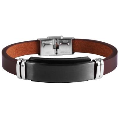 Armband ADELIA´S "Armband aus Leder 21,5 cm", braun, Armbänder, Herren, 22cm, Leder, Armband, Ideal als Geschenk für besondere Anlässe