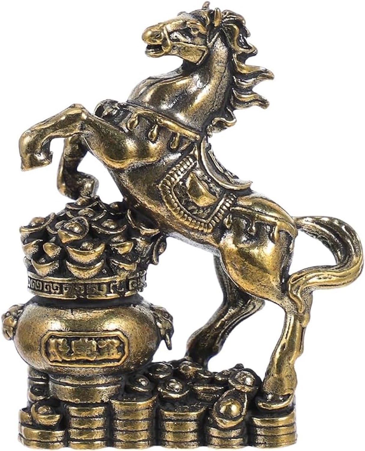 Homevero Paardbeeld Feng Shui Decoratief Ornament van Messing - 15 cm