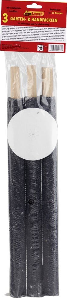 Favorit Handfackel 3er Pack Pechfackel Wachsfackel