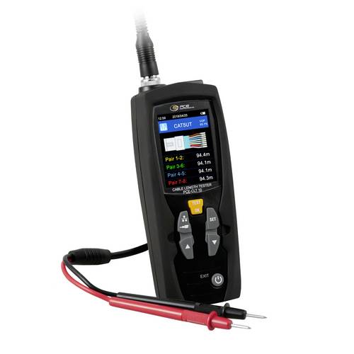 PCE Instruments Kabellängenmessgerät PCE-CLT 10 |Kabellänge 5...3000m|ft |Messprinzip Zeitbereichsreflektometer |Speicher