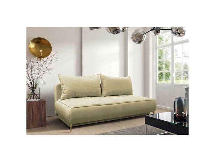 Mid.you Schlafsofa, Beige, Metall, 2-Sitzer, 200x90x97 cm, Liegefunktion, Wohnzimmer, Sofas & Couches, Schlafsofas, Schlafsofas mit Bettkasten