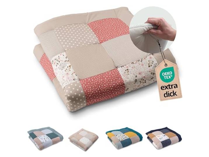 ULLENBOOM Krabbeldecke für Baby 120x120 cm - Dick und weich gepolstert