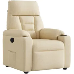 vidaXL, Sessel, Relaxsessel Creme Stoff
