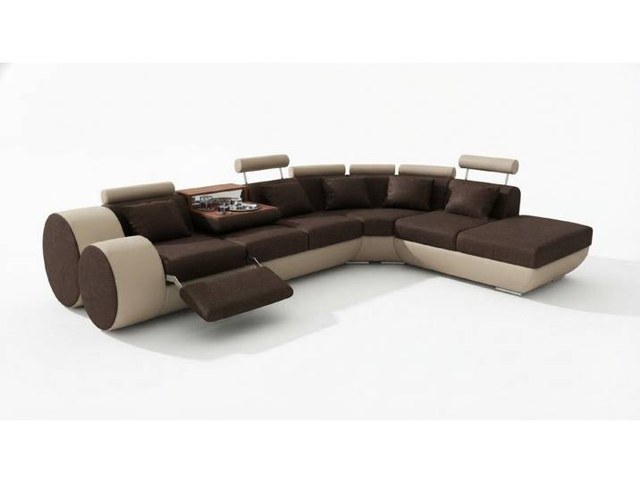 Xlmoebel Ecksofa Individualisierte Ledercouch mit USB-Anschluss und elegantem Design, Ecksofa, Hergestellt in Europa