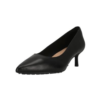 Pumps CLARKS "Adela Court", Damen, Gr. 36, schwarz, Leder, Schuhe Pumps, mit Komfort-Fußbett und vielseitig-elegantem Look