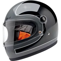 Biltwell Gringo S Tracker, Integralhelm - Schwarz/Grau/Weiß - L