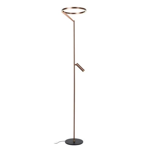 Lucide Applause dimbare LED vloerlamp met verstelbare kleurtemperatuur - Bruin - Ø 33 cm