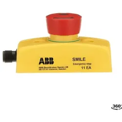 ABB Smile11EA Not-Halt-Taster 1 x 5-poliger Stiftstecker M12, 2 Öffner LED-Anzeige im Taster 2TLA030051R0000