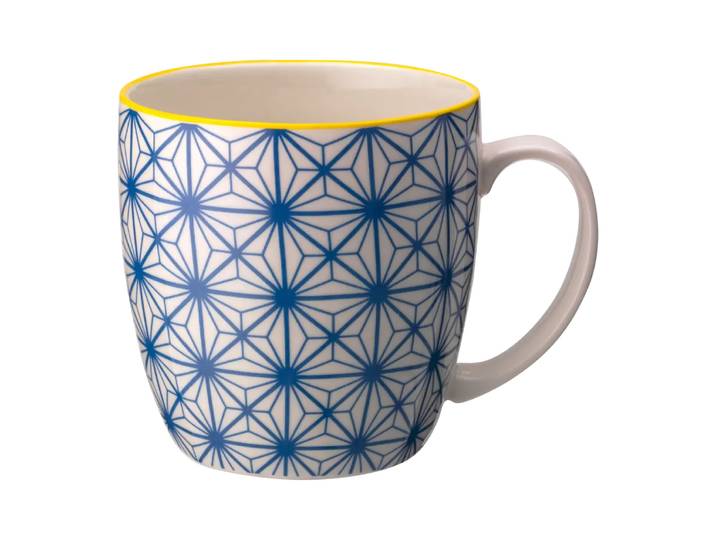 Tasse Mix & Match, Byyu, gelb/blau, Porzellan