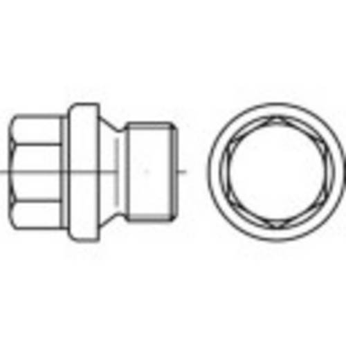 TOOLCRAFT 1061788 Verschlussschrauben 3/8 Zoll DIN 910 Edelstahl A5 10St.