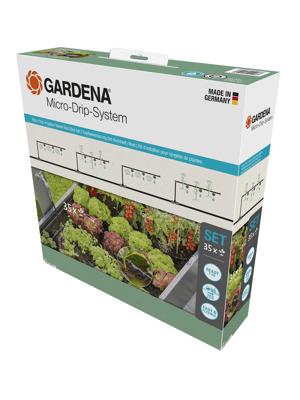 Gardena Tropfbewässerung Set Hochbeet/Beet (35 Pflanzen)