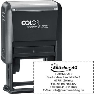 Colop Printer S 200 Stempel, Textstempel, inklusive Textplatte, bis 6 Zeilen