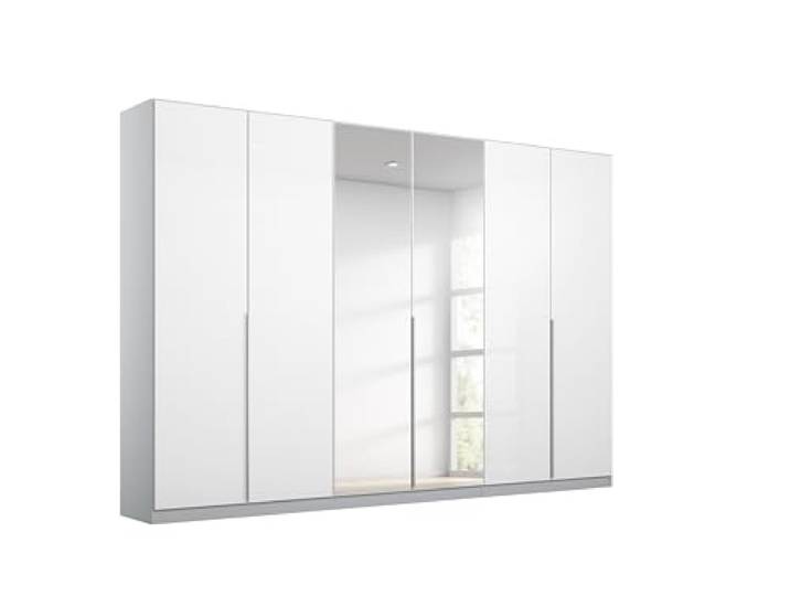 Rauch Möbel Alabama, Schrank, Farbe Hochglanz Weiß/Seidengrau, Breite 271cm
