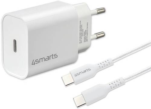 4Smarts USB Ladegerät 20W USB-C USB PD Weiß Innenbereich, Steckdose USB Power Delivery (USB-PD)