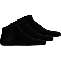 DIESEL Unisex Sneakersocken, 3er Pack - SKM-GOST-THREEPACK, Low Cut, einfarbig Schwarz / 39-42