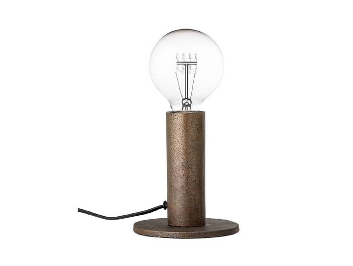 Tischlampe Creative - mit Messingsockel - Braun - Luxusbetten24