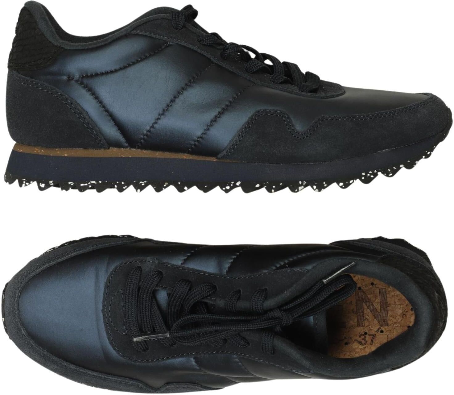 Woden Damen Sneaker, Schwarz, Gr. EU 37, kein / Etikett - Second Hand
