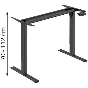 Bisley Schreibtischgestell E-StarterTech, 4 Memoryspeicher, elektrisch höhenverstellbar, 112 x 70-112 cm (B/H), schwarz