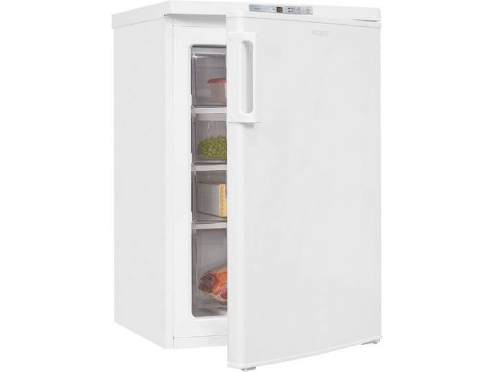 exquisit Gefrierschrank GS80-HE-040D, 85,5 cm hoch, 55 cm breit, 4*-Gefrierschrank mit praktischem Griff – leicht & bequem zu öffnen