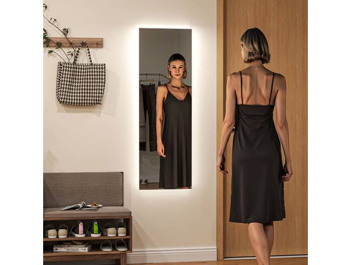 HOMCOM Miroir LED Pleine Longueur 120x40cm Lumière Réglable