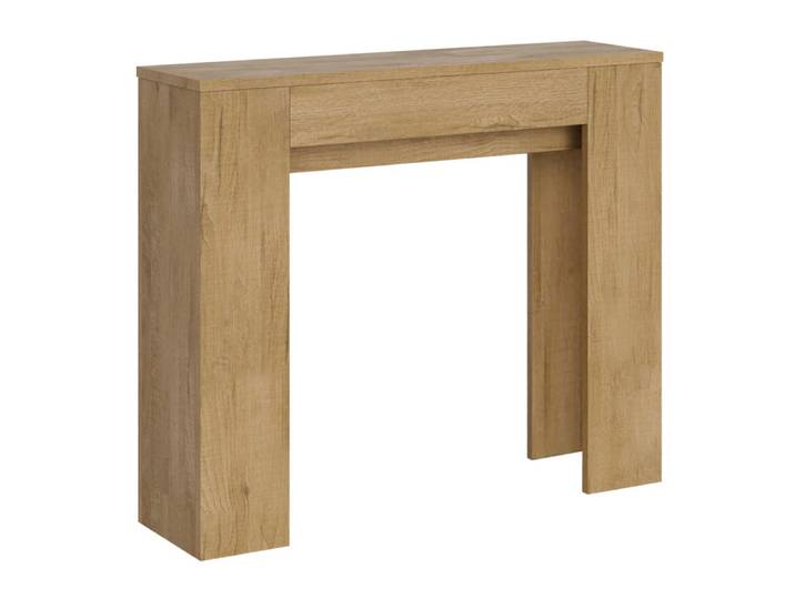 Console extensible 90x25/181 cm effet bois chêne nature