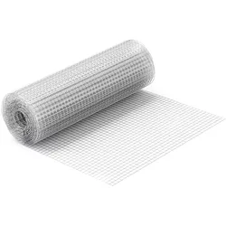 Wiltec, Gartenzaun, Maschendrahtzaun 1mx10m 0,9mm 25x25mm Drahtgitter Stahl verzinkt Rolle