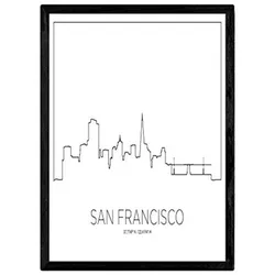 POSTER San Francisco Skyline A3 Rahmenlos