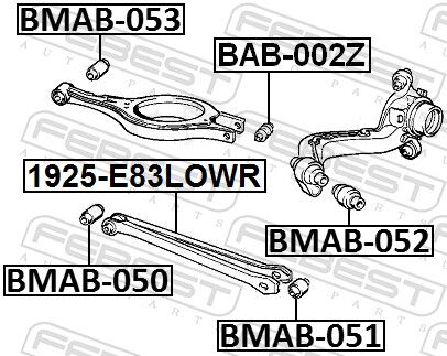 Febest Lagerung, Lenker Bab-002z Hinterachse Unten Für Bmw