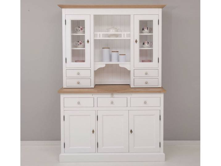 Landhaus Esszimmer Buffetschrank weiß-braun