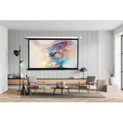 VMAX – Motor Projektionsleinwand-Elite Screens, electric projection screen, Vmax, Motorleinwand-Elite Screens, Beamer Leinwand, Projektionsleinwand, Heimkino Weiß / Widescreen 16:9) / 100" (222 x 125 / Vorlauf )