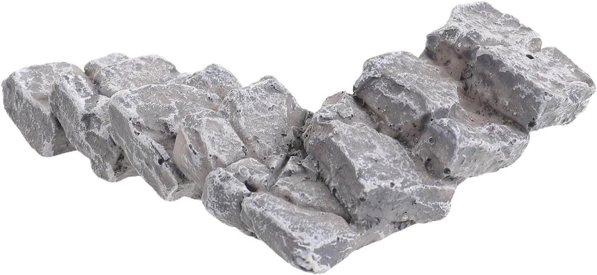 Miniatuur Stenen Trap Dorpel Brug Grijs - Tuindecoratie met Realistisch Design - 7,8 x 6 cm