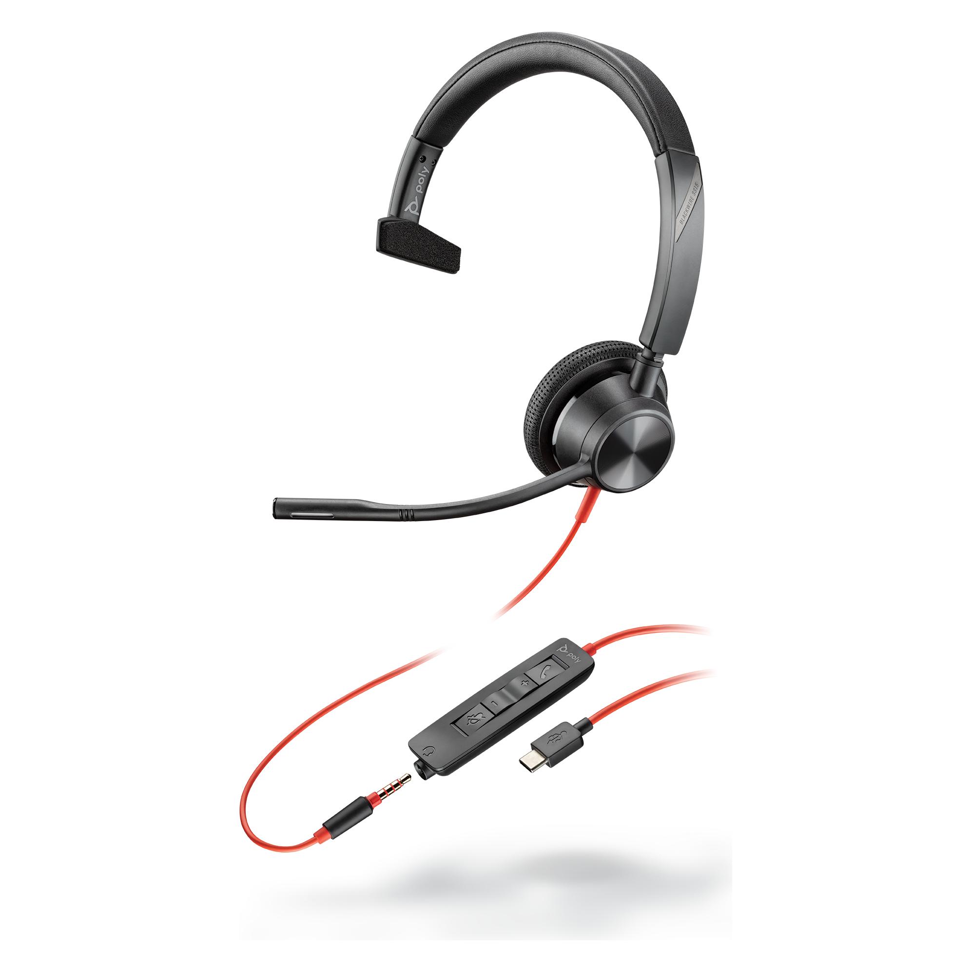 HP Poly Blackwire 3315 BW3315 USB C (Kabelgebunden, USB-C, Microsoft Teams) (213937-01)